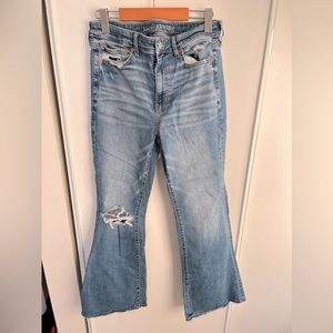American Eagle Distressed Flares